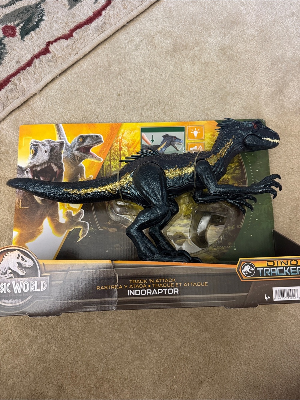 Jurassic World Indoraptor Figure – Black with Yellow Accent